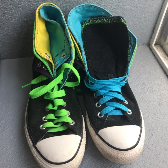 converse multicolor high tops